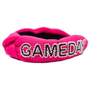 Beaded game day headband in Pink