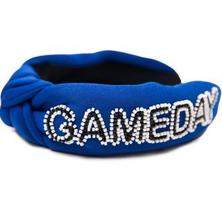 Royal Blue Headband with Beaded Game Day