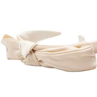 Chamoagne satin bow headband