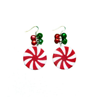 Candy cane dangly earrings