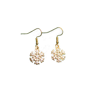 Gold snowflake earrings