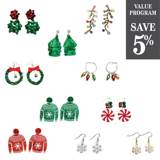 Assorted holiday earrings