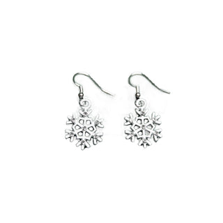 Silver snowflake earrings
