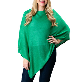 metallic green bamboo poncho wrap