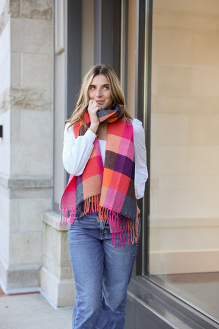 women wearing multi colored scarf