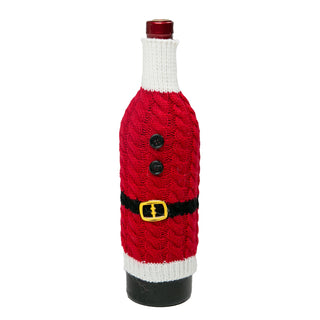 Wine sweater with santa buckle