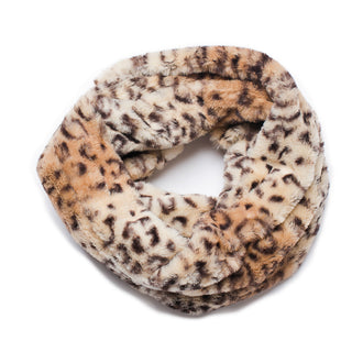 Leopard Faux Fur Loop Infinity Scarf