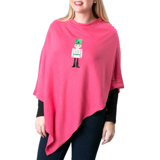Hot pink poncho with pink nutcracker