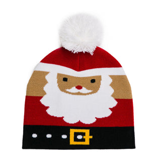 Santa Face Hat with Yarn Pom Pom