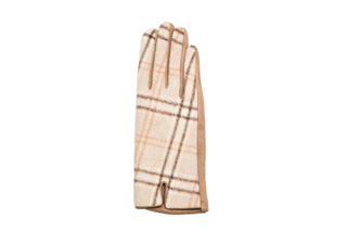 Camel plaid Gale touch screen glove