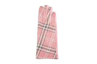 Pink plaid Gale touch screen glove