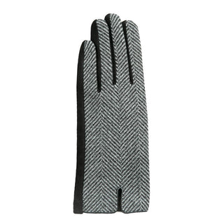 Black and white herringbone Scarlet touchscreen glove