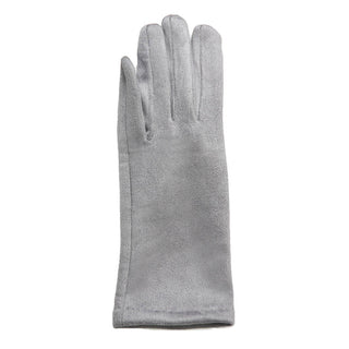 Gray Michele faux suede texting glove