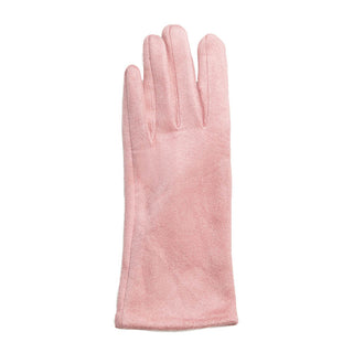 PInk Michele faux suede texting glove