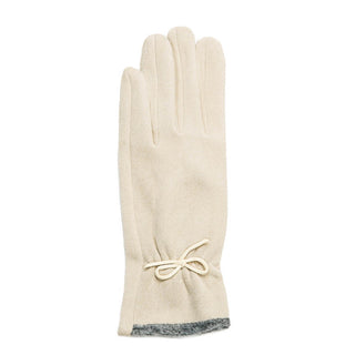 Camel Glove with Bow at Cuff