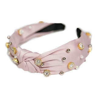 Blush Pink Beaded Headband