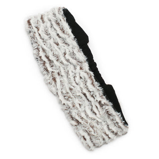 ice mink faux fur headband with stretch band