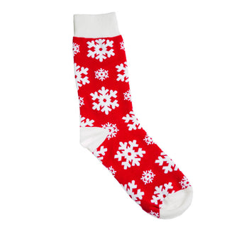 Snowflake Christmas Crew Socks