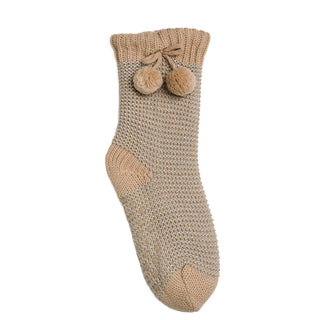 Camel with Silver Lurex Socks