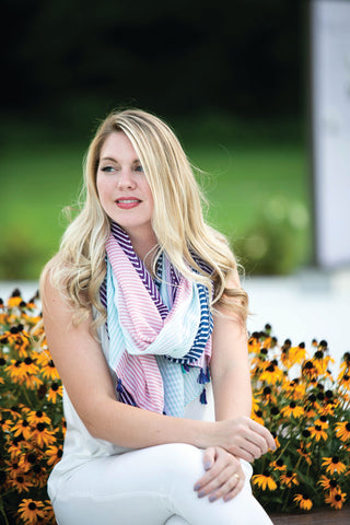 Willow Scarf: Blue Multicolor - Spring 2024