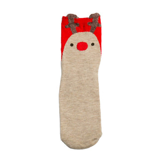 reindeer holiday woodland socks 